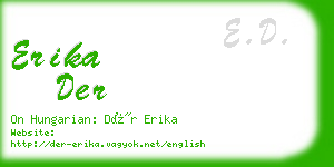 erika der business card